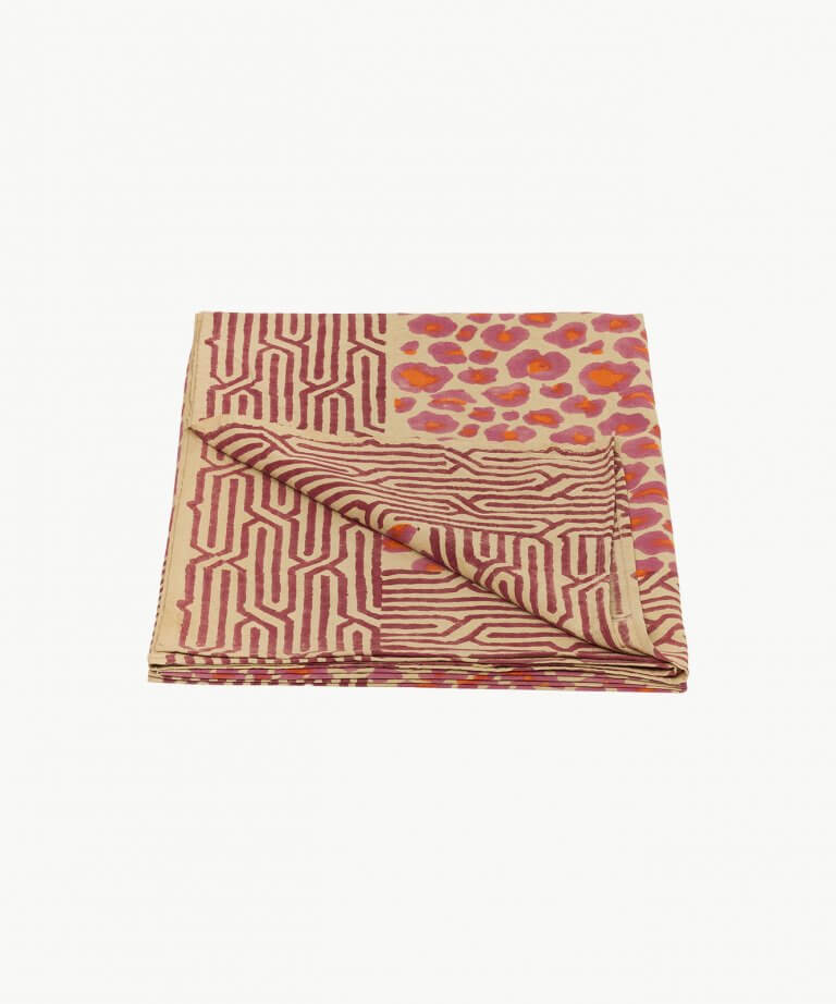 Pink Leopard  Single Plaid in Tragetasche