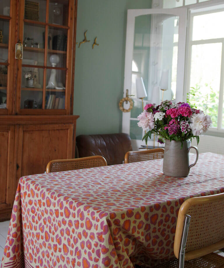 Pink Leopard  Single Plaid in Tragetasche