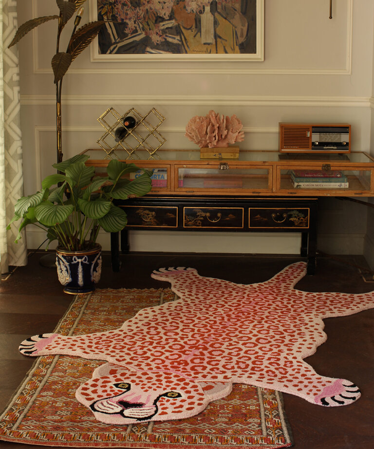 Pinky Leopard Rug XL